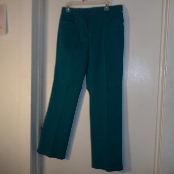 COPY - Erika High Rise Straight Leg Dark Green Jeans Sz 12 - Picture 4 of 5